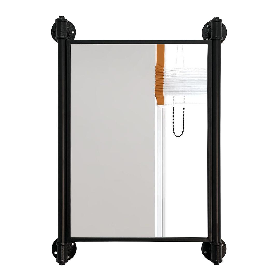 Industrial Pipe Frame Vanity Mirror,Rectangle Bathroom Mirror,Wall Mirrors for Living Room Bathroom Bedroom (27.5 x 19.68 in)