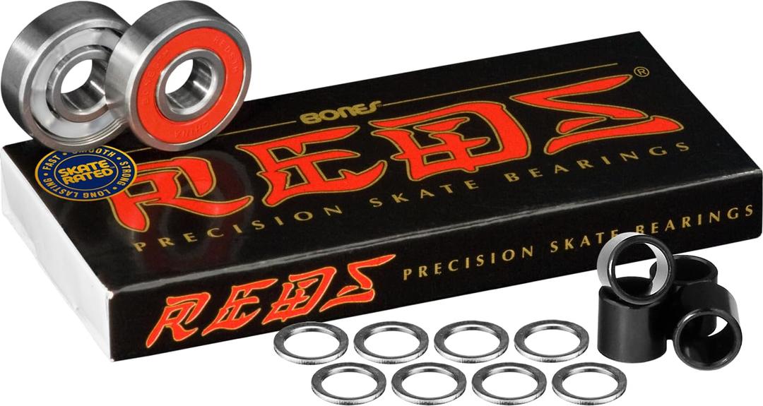 BonesReds Bearings 8 pk w/Spacers & Washers Bundle