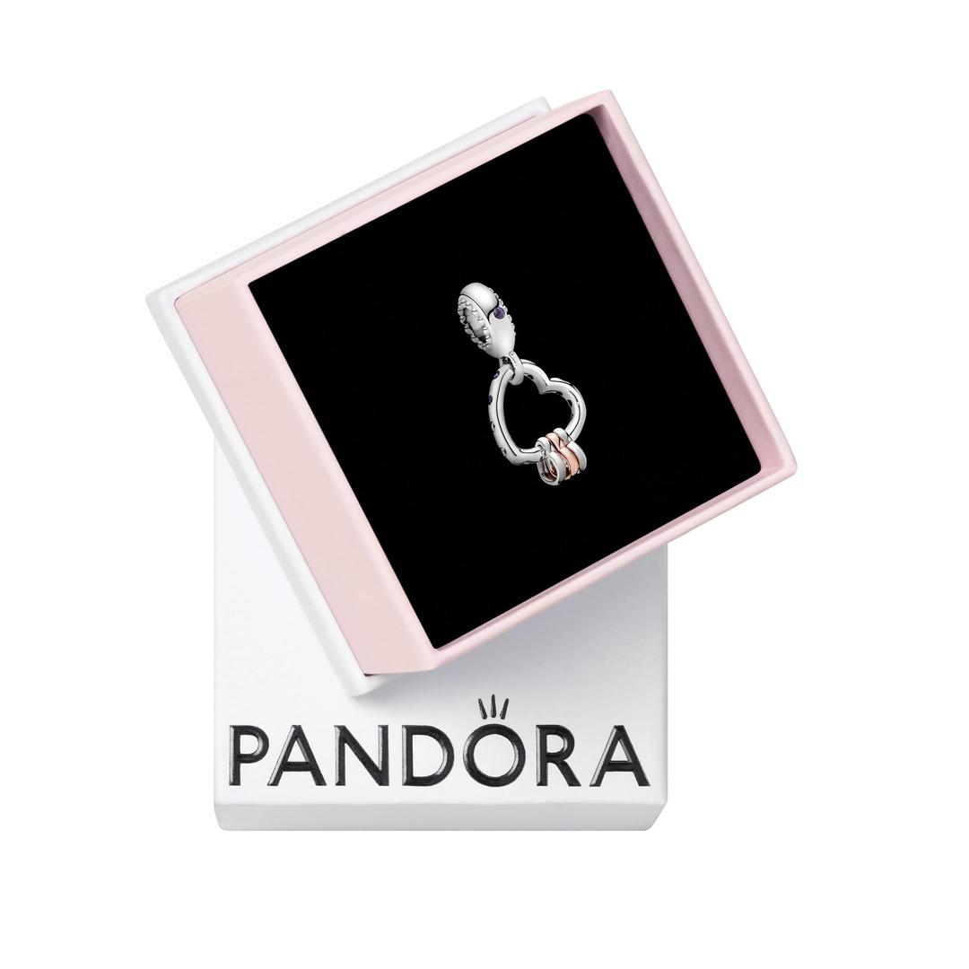 PANDORAHeart Highlights Charm - Compatible Moments - Stunning Women's Jewelry - Made Rose & Sterling Silver - With Gift Box