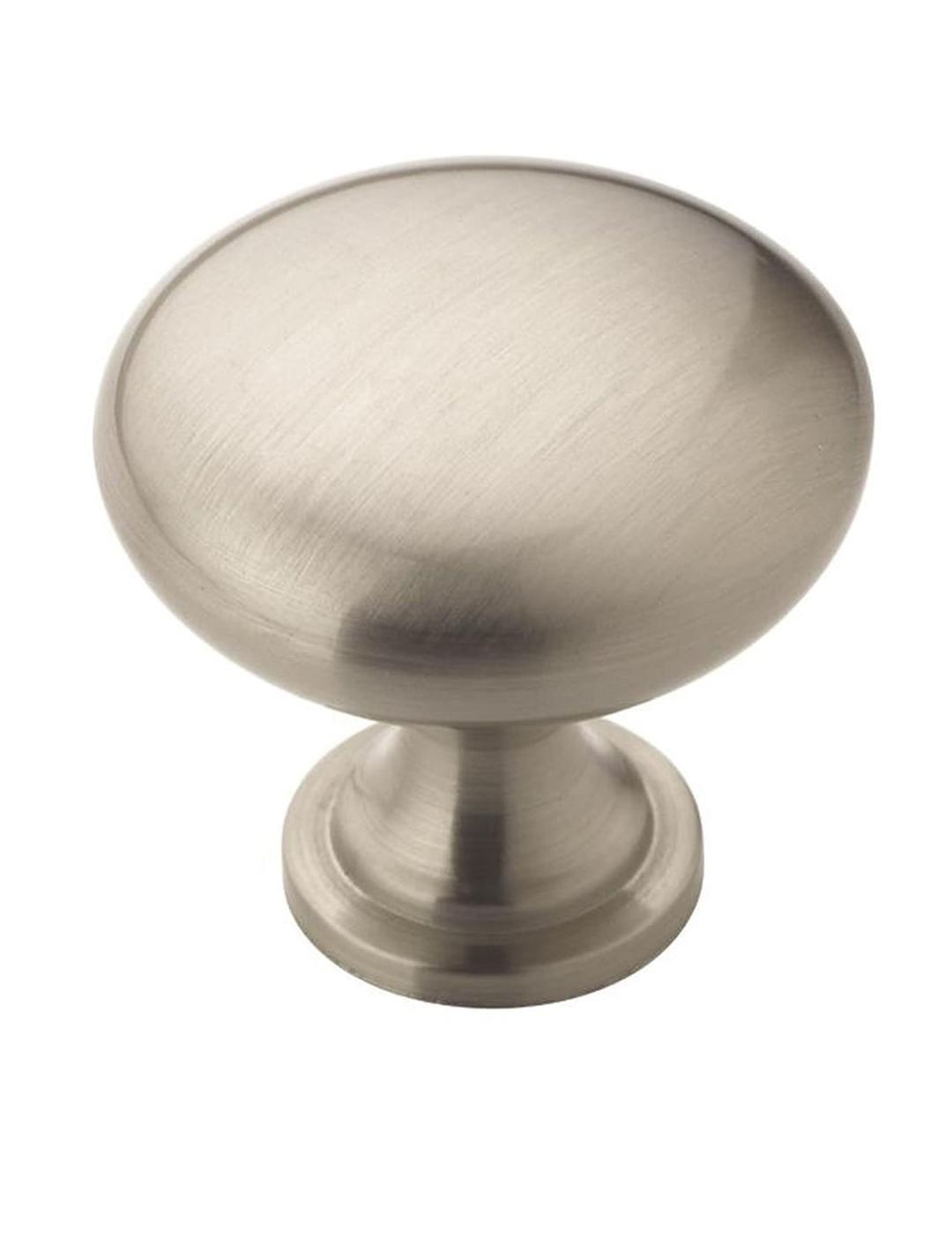 Amerock | Cabinet Knob | Satin Nickel | 1-1/4 inch (32 mm) Diameter | Edona | 25 Pack | Drawer Knob | Cabinet Hardware