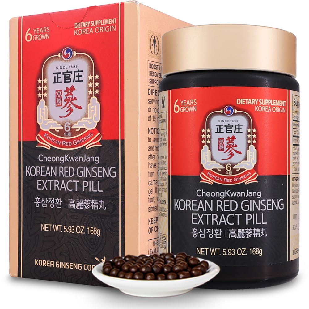 CheongKwanJang Korean Panax Red Ginseng Extract 800 Pills, Panax Ginseng Root Powder Pills for Men & Women, Natural Energy Supplements