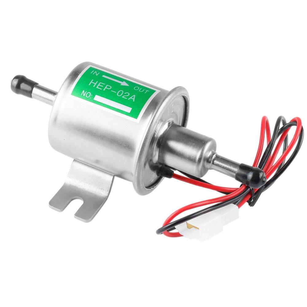 Universal Metal Solid Gasoline Petrol 12V Inline Vehicle Electric Fuel Pump HEP-02A Low Pressure Automobile Cars for Mazda Toyota