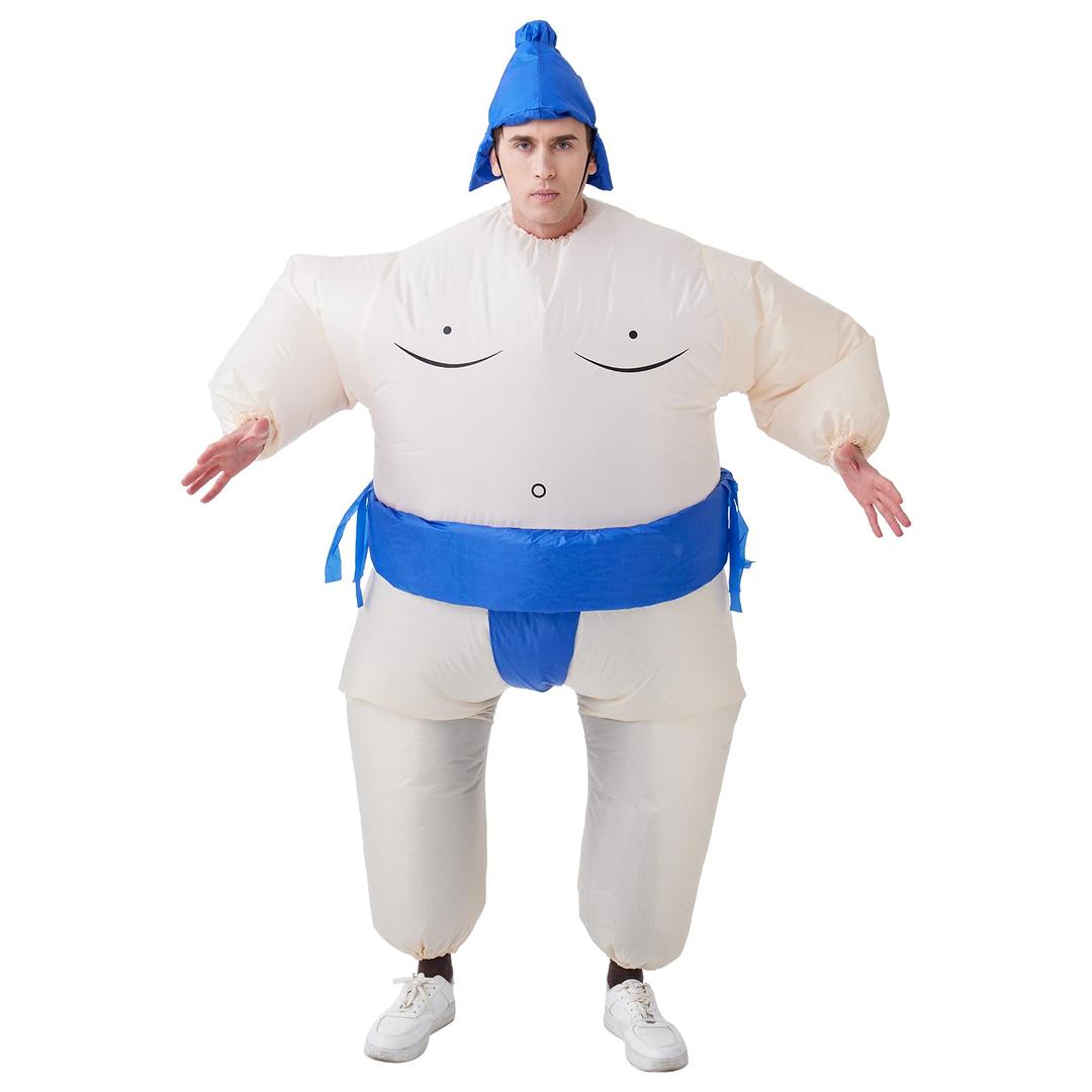 IRETGInflatable Sumo Wrestling Suits for Adults(4.9ft-5.9ft) Funny Blow-Up Sumo Wrestler Costume for Halloween