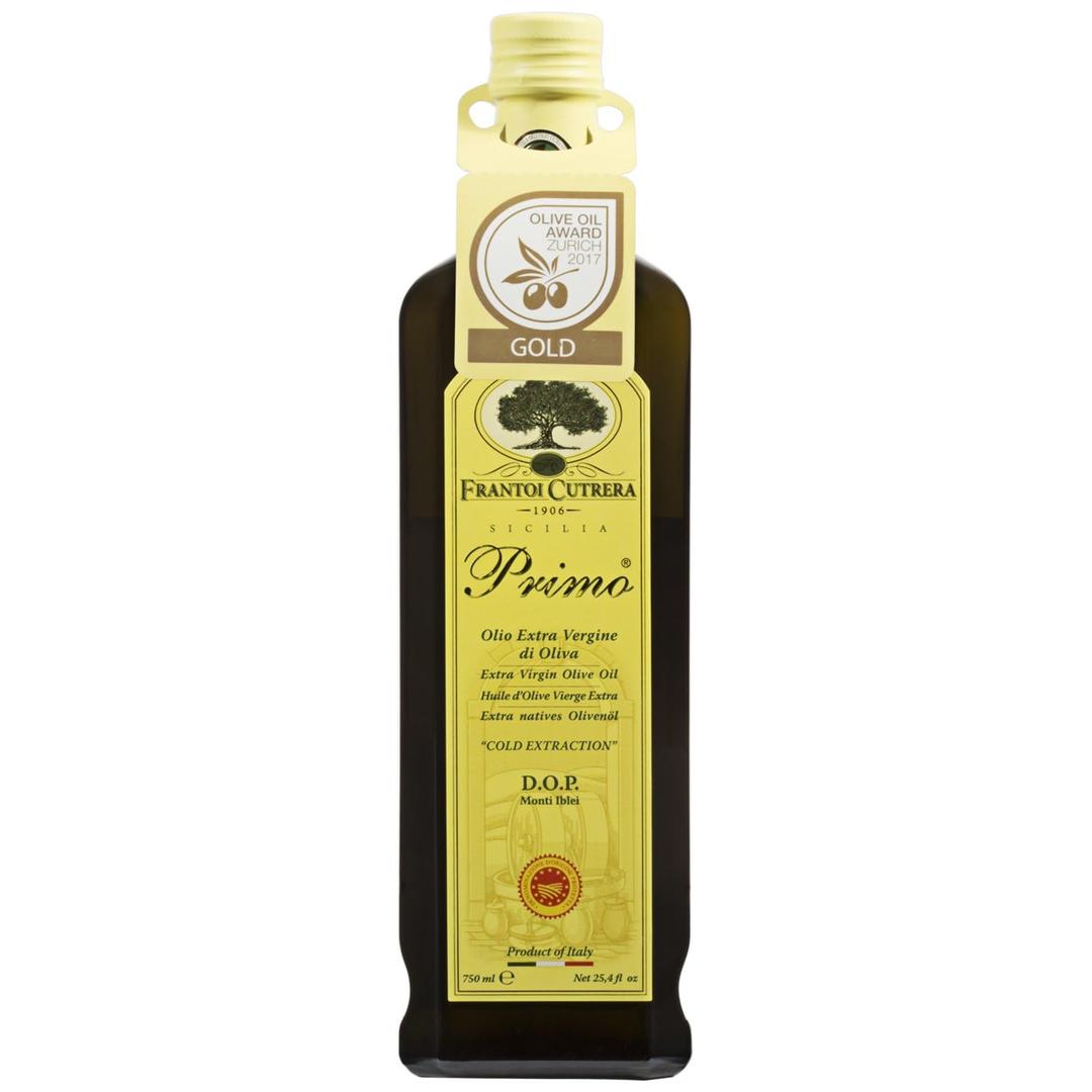 Frantoi CutreraPrimo Cold Extracted Italian Extra Virgin Olive Oil Cold Pressed, Polyphenol Rich Olive Oil, Authentic Certified DOP Sicilian EVOO Imported From Italy, 25.4 fl oz (Pack of 1)