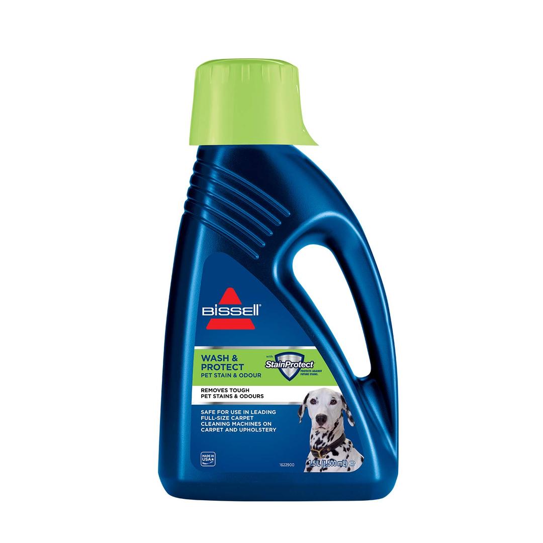 BISSELLWash & Protect Pet Carpet Cleaner Solution | Upholstery Shampoo for Use with All Leading Upright Carpet Cleaners | Removes Pet Stains & Odours | 1087N, Black