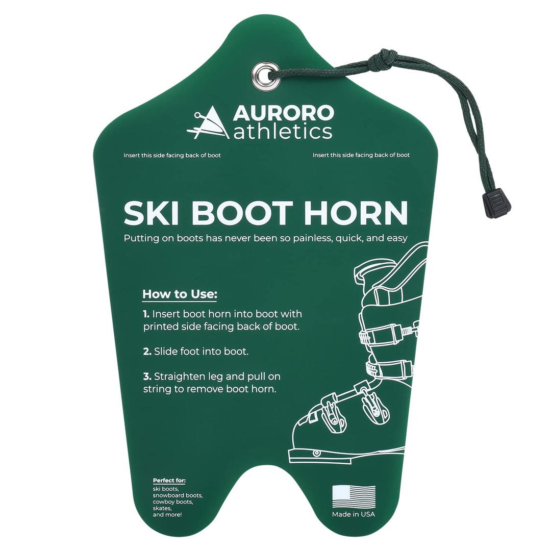 Ski Boot Horn - Tallest Ski Boot Horn, Shoe Horn for Ski and Snowboard Boots, Fits All Ski Boots, Reduces Foot and Ankle Pain, Helps Insert Boot Liners, Great for Skiers of All Ages