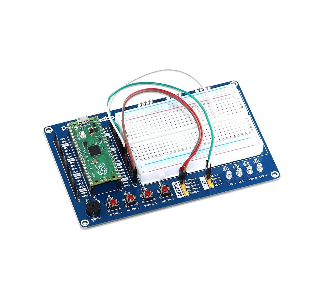 sb components Raspberry Pi Pico Breadboard Kit with Raspberry Pi Pico for Multi-purpose Microcontroller Board with Pi Pico Breadboard Kit Breakout Board for projects