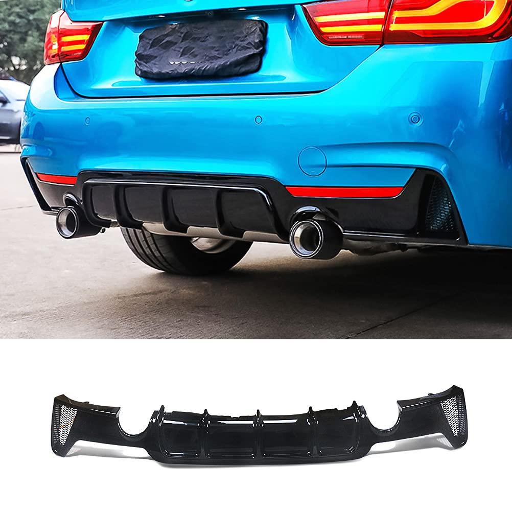 NINTE Rear Diffuser for 2014-2020 BMW 4 Series F32 F33 F36 | M Performance Gloss Black Lower Bumper Lip