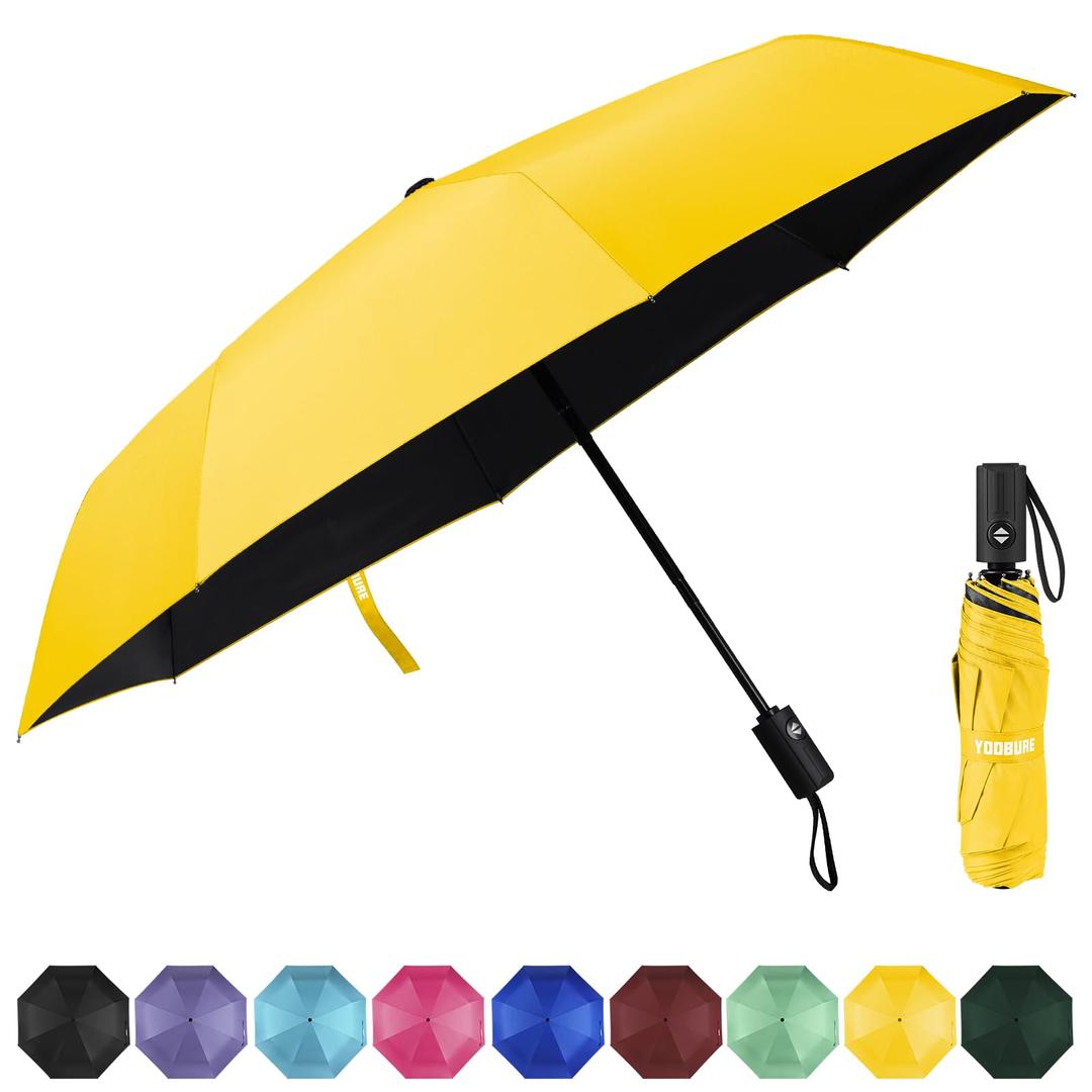 YoobureWindproof Travel Umbrella, Automatic Umbrellas for Rain, Portable & Compact Umbrella for Backpack, Sun Umbrella for Walking, Folding Small Umbrella for Car, Lightweight Strong UV Protection