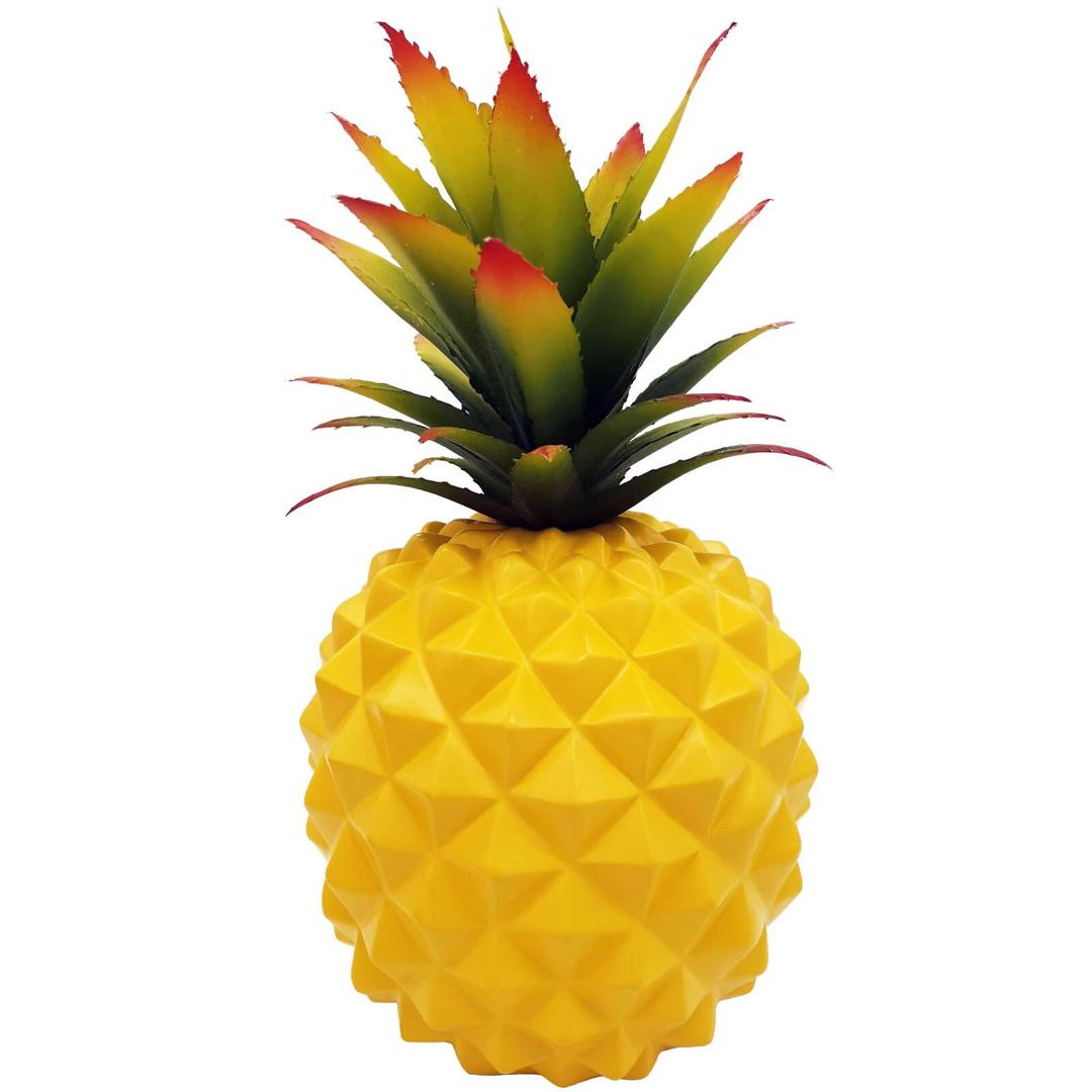 Artificial Succulent Potted Pineapple Decor - Fake Pineapple Home Office Kitchen Table Decoration (Yellow)