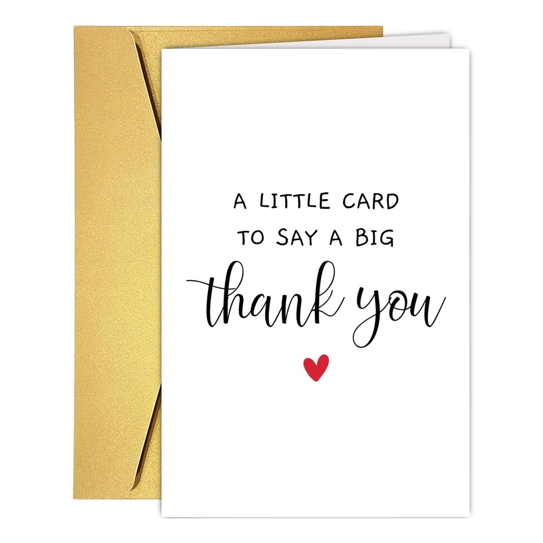 Funny Thank You Card, Simple Thanks Card Appreciation Card Gift Supportive Card For Boss Coworker Teacher, Cute Thank You Gift Friendship Thanks Gift for Friend Him Her