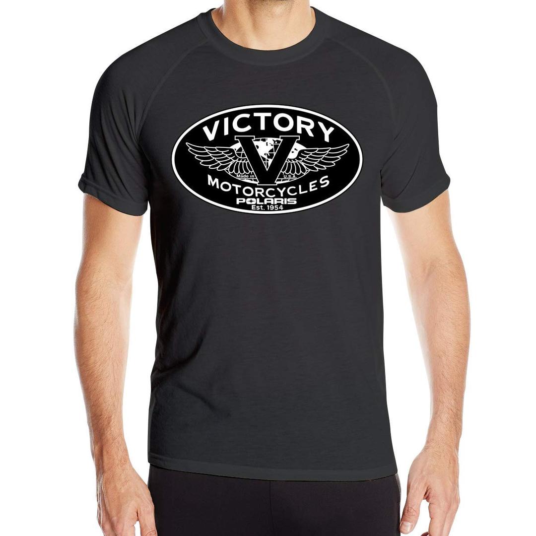 Victory Motorcycles Men's Shirt Athletic Quick Dry Wicking T-Shirts Short Sleeve