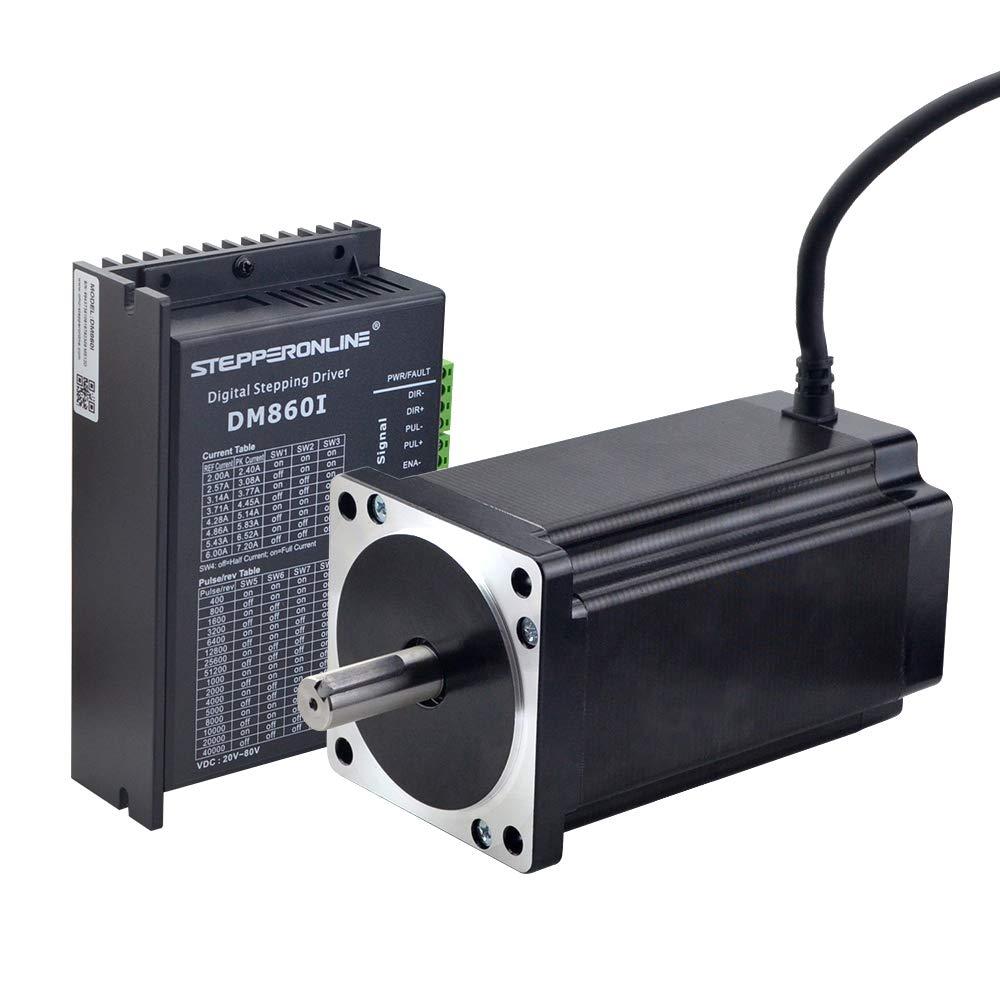 STEPPERONLINE 1 Axis Stepper CNC Kit Nema 34 12.0 Nm(1699.68oz.in) 6A Stepper Motor & Driver