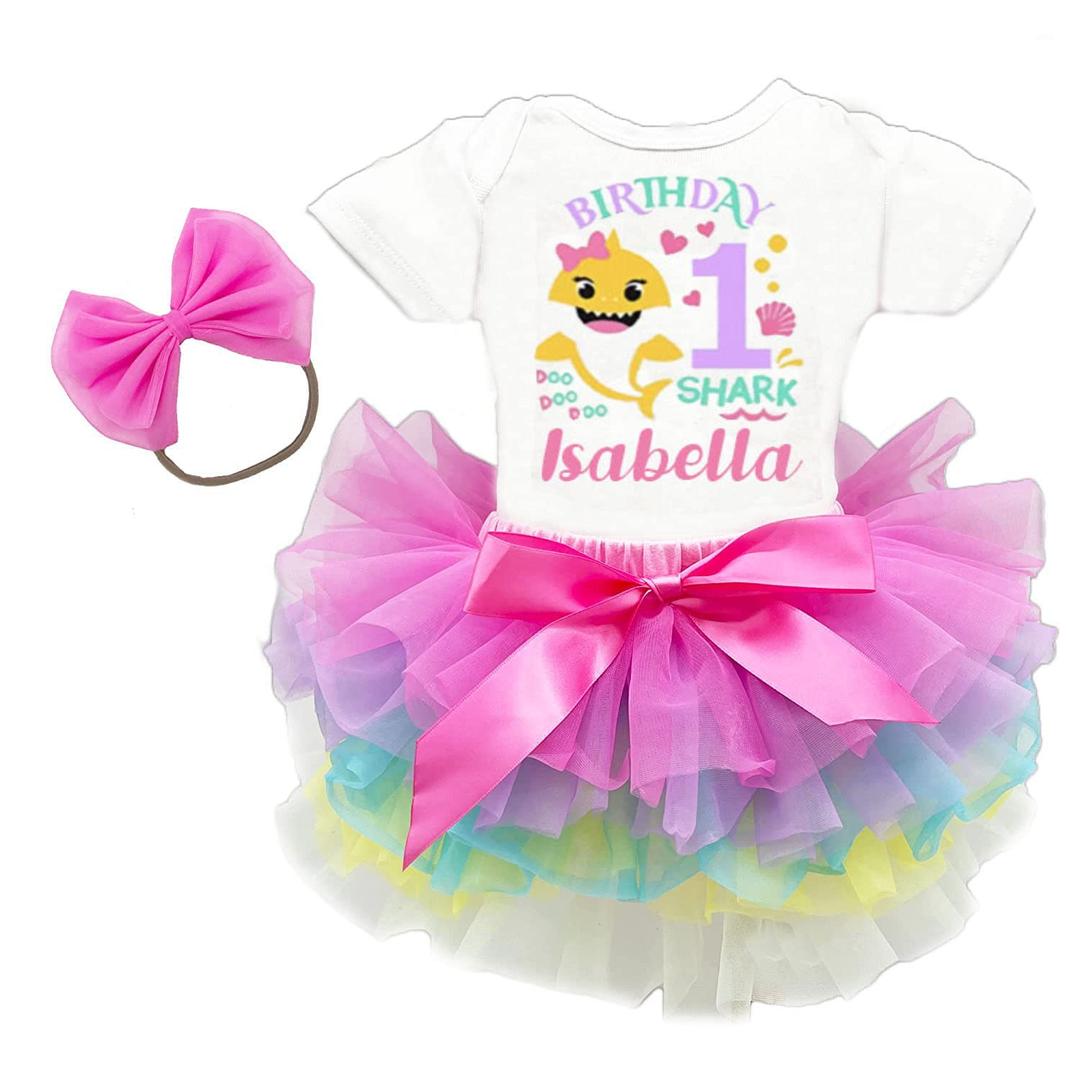 Baby shark girl birthday outfit baby shark First Birthday girl outfit baby shark tutu girl outfit baby shark birthday Shirt baby shark dress