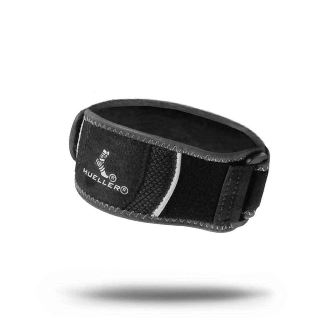 MUELLERSports Medicine Hg80 Premium Tennis Elbow Support Strap, Elbow Pain Relief Brace For Men and Women, Black,