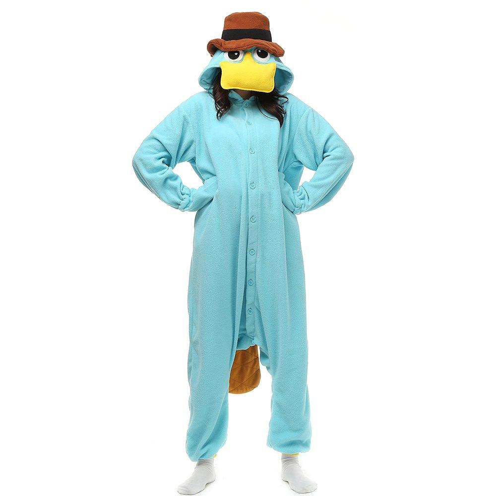 Wishliker Adult Onesie Animal Pajamas Halloween Cosplay Costumes Party Wear Blue