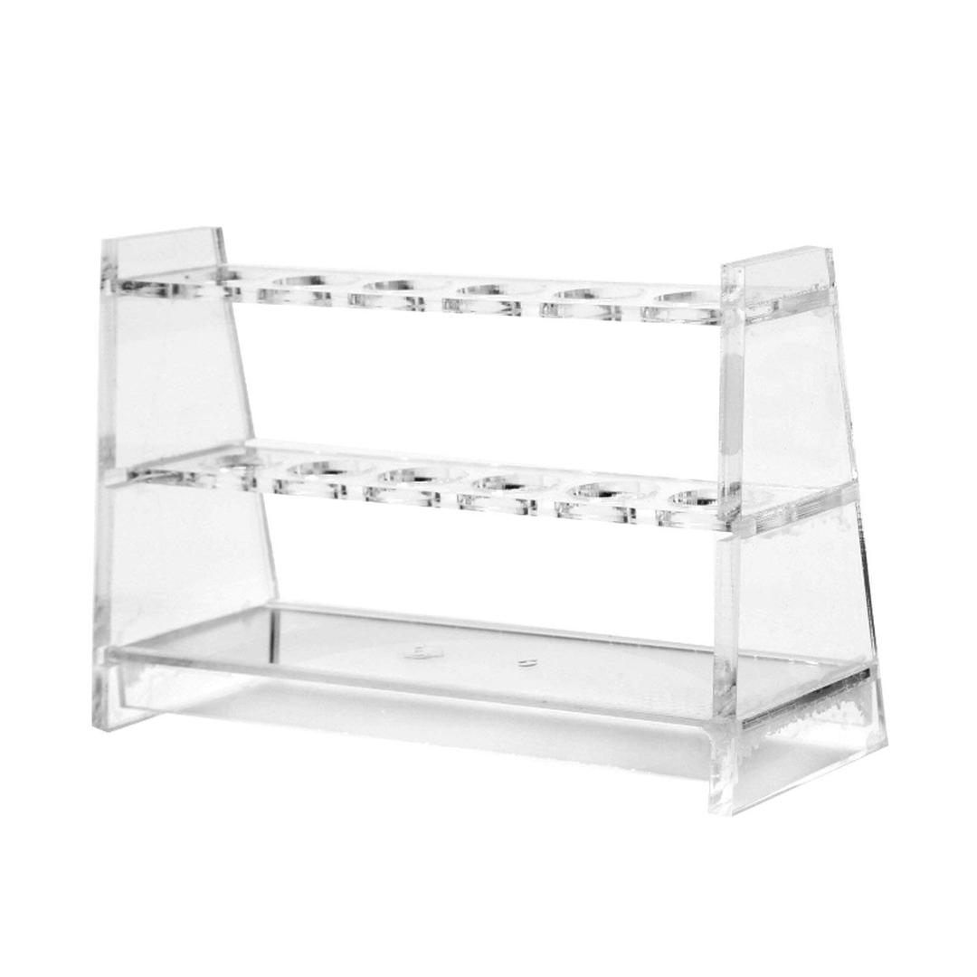 Driak 6 Sockets Transparent Plastic Test Tubes Rack Centrifuge Tube Rack Used for 10ml Centrifuge Tube