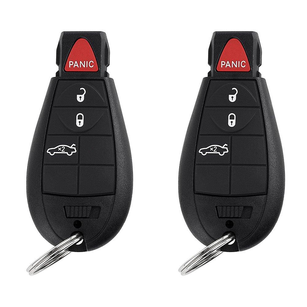 Key Fob Compatible for 2008-2010 Chrysler 300 2008-2014 Dodge Challenger 2008-2013 Dodge Charger,BestRemotes 4 Button Keyless Entry Remote Car Key Fob Replacement for M3N5WY783X IYZ-C01C