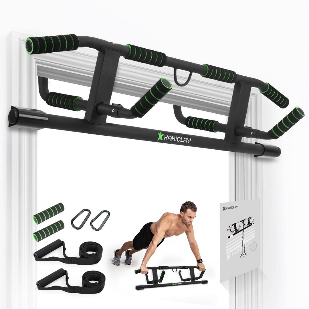 2024 Upgrade Multi-Grip Pull Up Bar with Smart Larger Hooks Technology - USA Original Patent, Designed, Shipped, Warranty