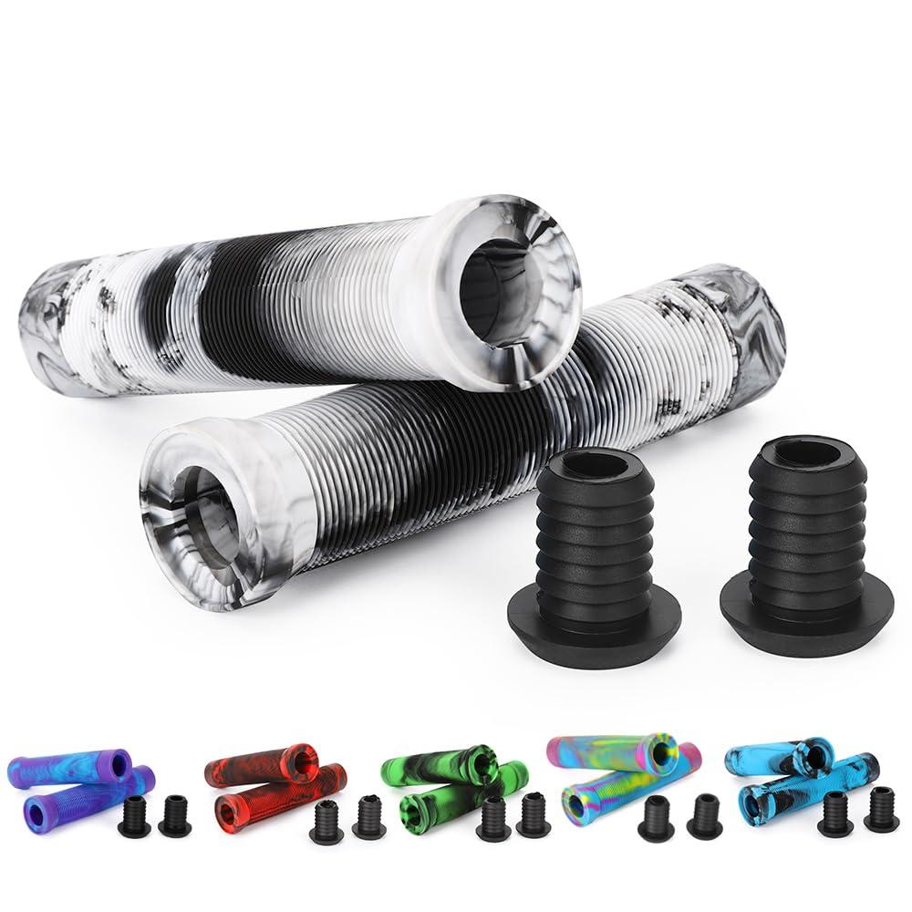 Scooter Grips - Mixed Color Bike Bicycle MTB Scooter Handlebar Grips | 145mm Soft Handle Grips for Pro Stunt Kick Scooter, BMX Bikes,Mountain Bike