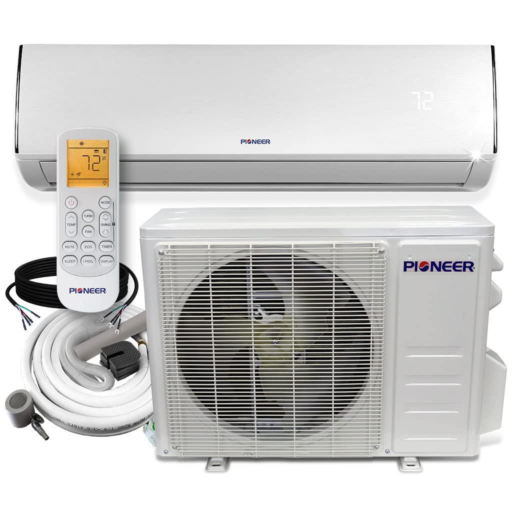 PioneerDiamante Series Ductless Mini-Split Air Conditioner Inverter Heat Pump Full Set with 16 Ft. Kit