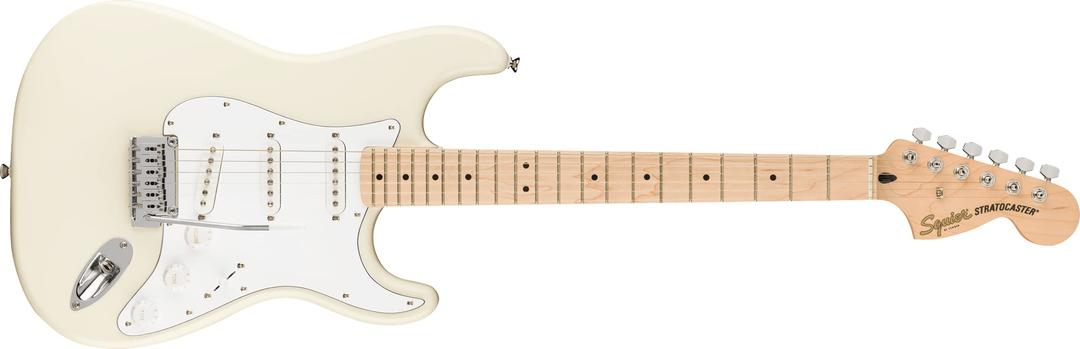 Fender6 String Solid-Body Electric Guitar, Right, Olympic White, Full (0378002505)