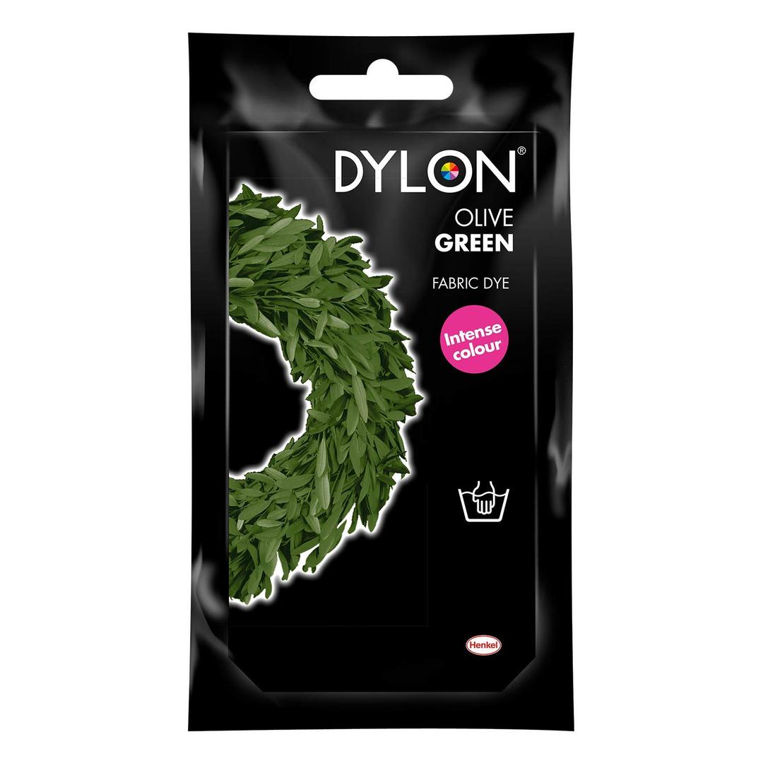 DYLON Hand Dye, Fabric Dye Sachet for Clothes, Soft Furnishings and Projects, 50 g - Olive Green