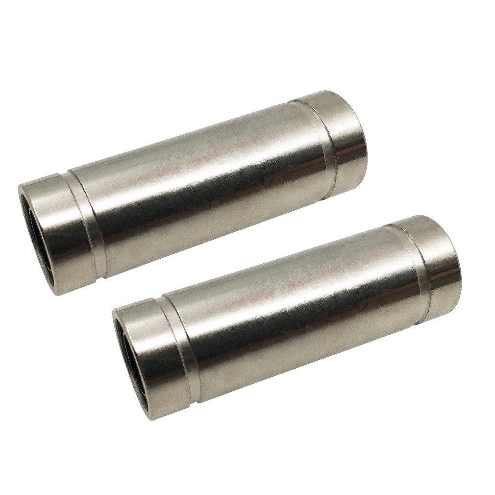 2PCs LM8LUU Linear Ball Bearing Nickel Plated 8mm x 15mm x 45mm for 8mm Linear Motion Shaft for 3D Printer and CNC Machine