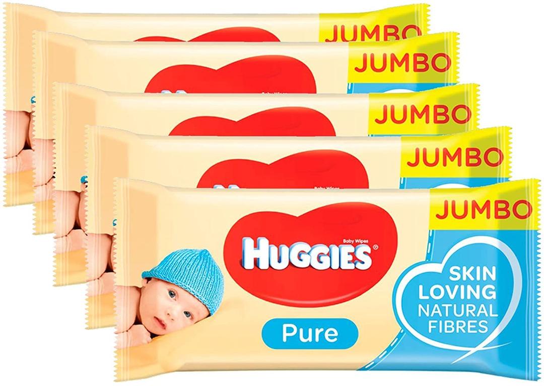 Huggies Pure Baby Wipes 72 Gentle Sensitive Skin Natural Alcohol Free (5)