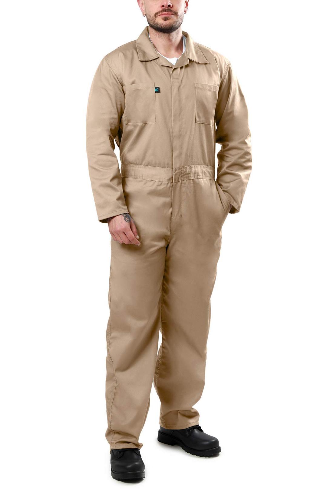 Kolossus Coveralls for Men Long Sleeve Cotton Blend Work Jumpsuit