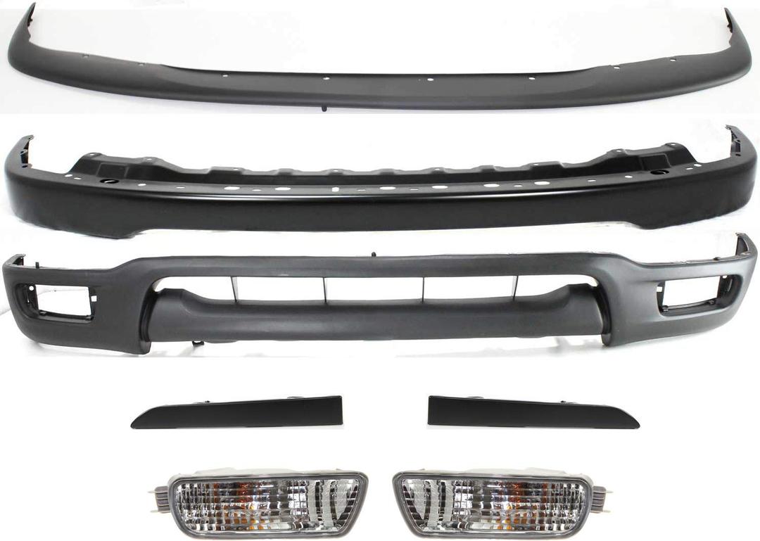 Evan Fischer Front Bumper Kit Compatible with 2001-2004 Toyota Tacoma Paint to Match Steel Four Wheel Drive