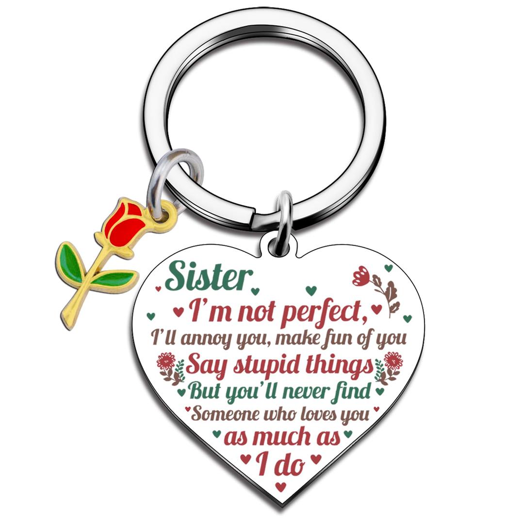 OEHEDOU Sister Birthday Gifts Ideas Big Sister Gifts For Girls Sisters Gifts From Sister Birthday Gifts For Sister Big Little Sister Gifts Sister Birthday Gifts From Sister Best Sister Ever Keychain