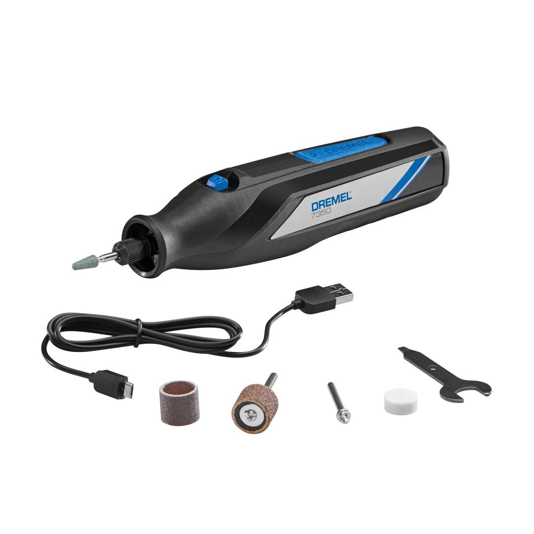 Dremel7350-5 Cordless Rotary Tool Kit - Includes 4V Li-ion Battery and 5 Rotary Tool Accessories - Ideal for Light DIY Projects and Precision Work