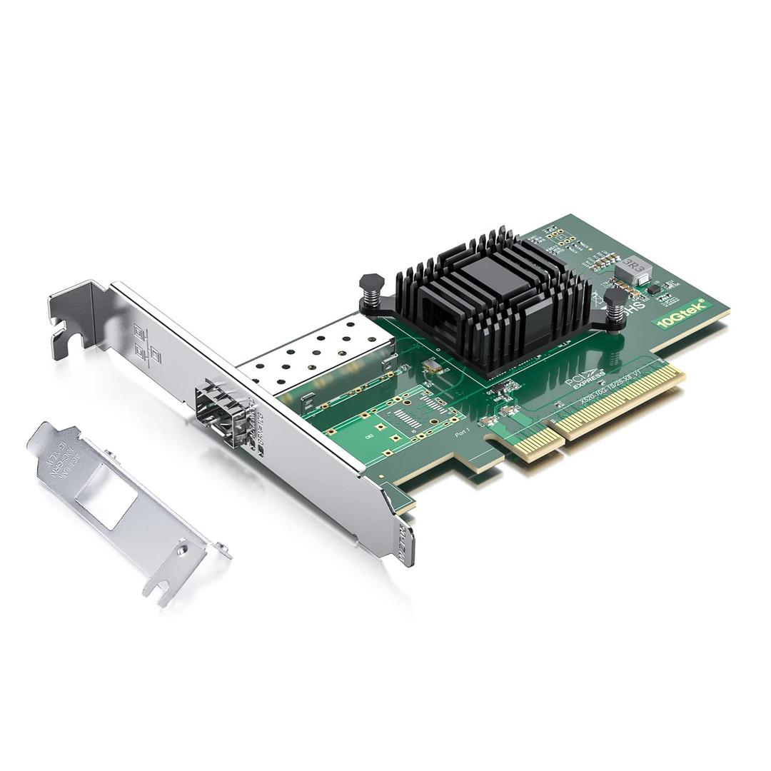 10Gb SFP+ PCI-E Network Card NIC, Compare to Intel X520-DA1 (Intel E10G42BTDA), with Intel 82599EN Chip, Single SFP+ Port, PCI Express X8, Ethernet LAN Network Adapter Support Windows/Linux/VMware