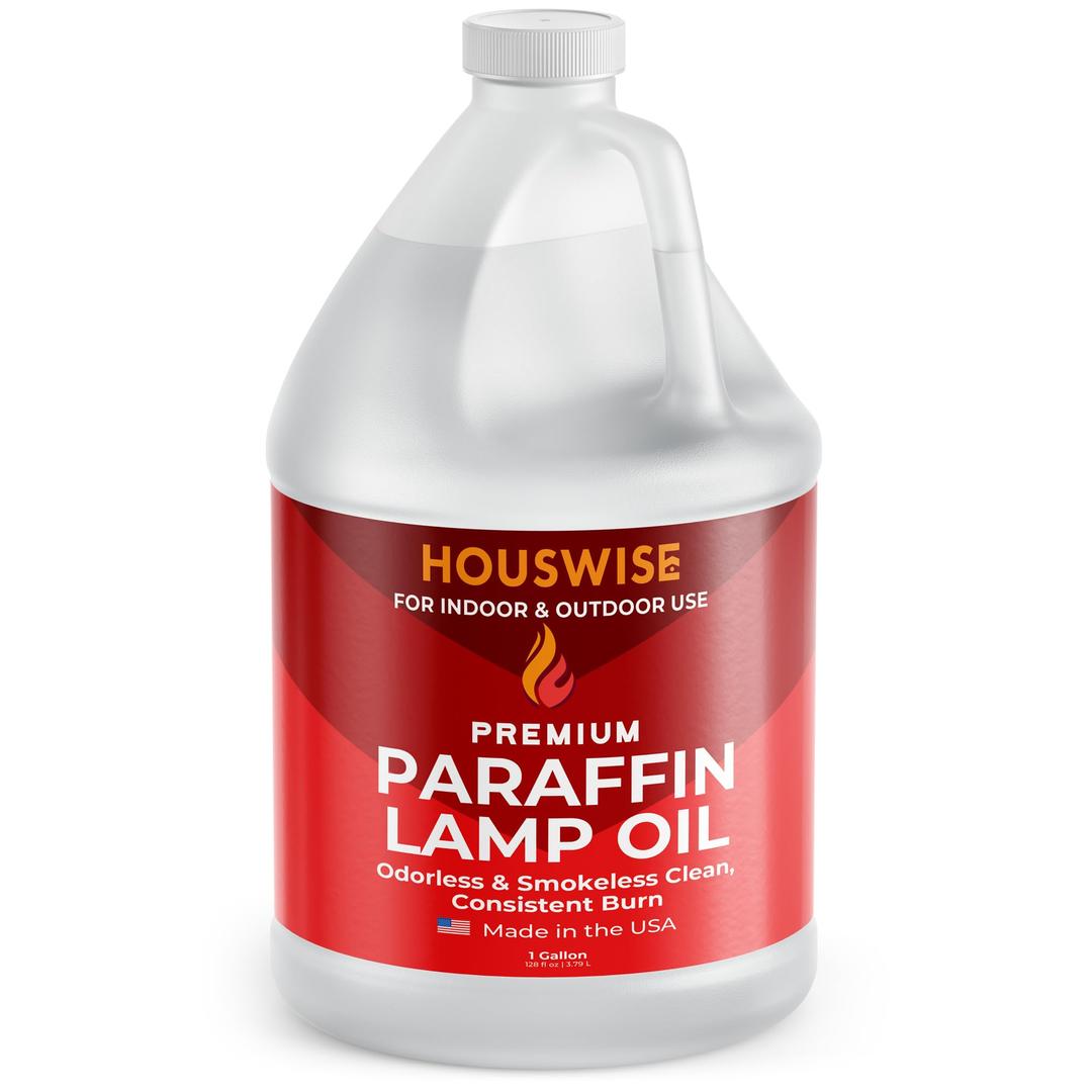 Premium Liquid Paraffin Lamp Oil for Indoor Use 1 Gallon - Smokeless Odorless Paraffin Oil Lamp Fuel, Lantern Oil, Candle Oil for Lamps, Indoor Lamp Oil, Liquid Paraffin Oil