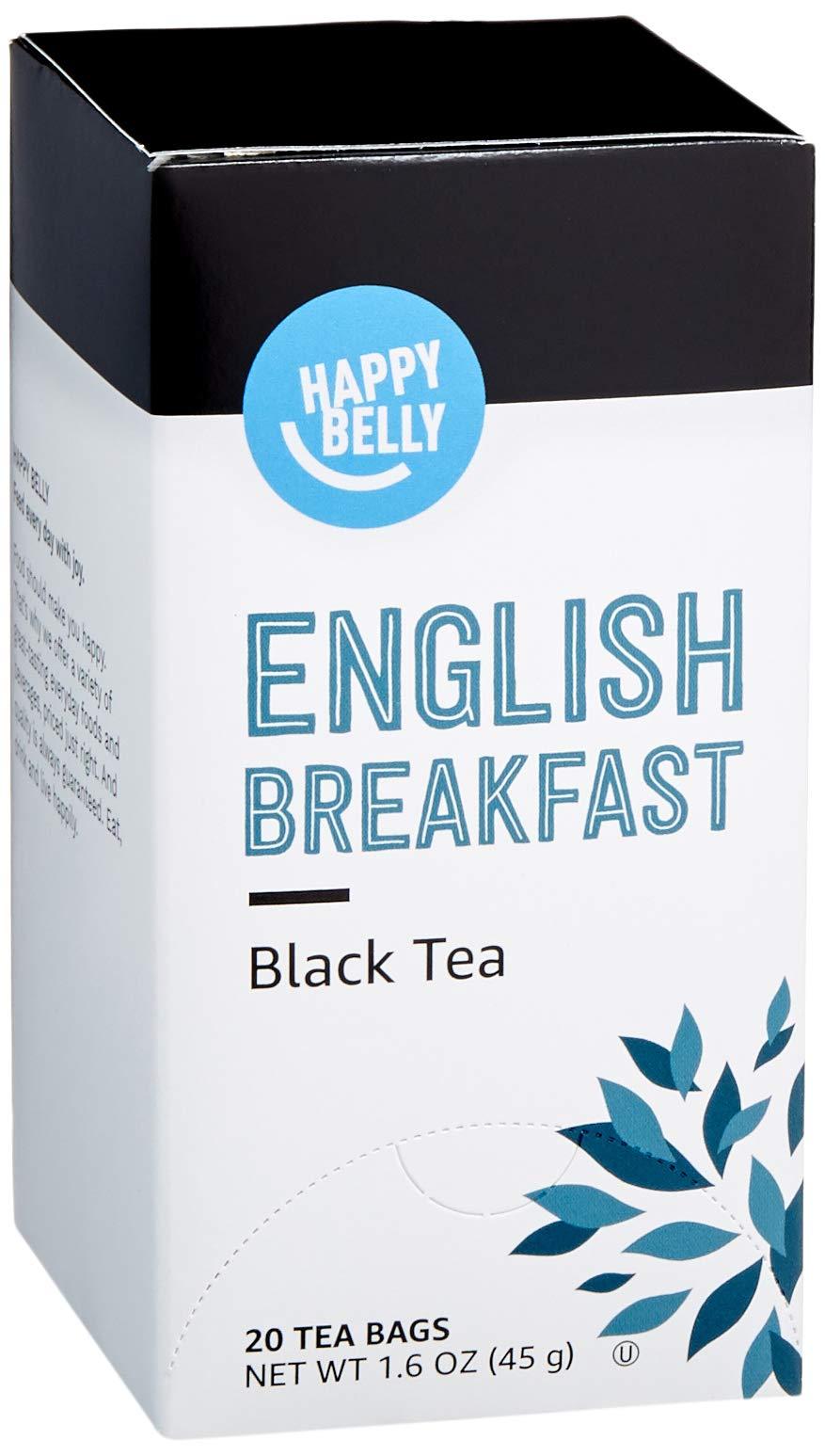 Amazon Brand - Happy Belly English Breakfast Tea Bags, 20 Count (Pack of 1)