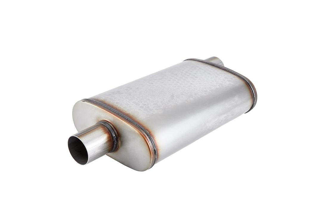 Universal Stainless Muffler Straight-Through Performance Muffler Exhaust FH1235 (center in | offset out, 2")