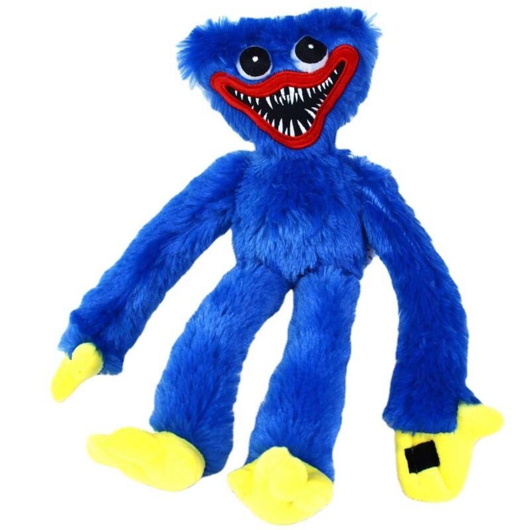 Poppy Playtime Huggy Wuggys Plush Toy Realistic Blue Sausage Monster Horror Huggy Wuggys Stuffed Doll Gifts Cuddle Pillow Buddy for Game Fan’s 15.7inch Blue