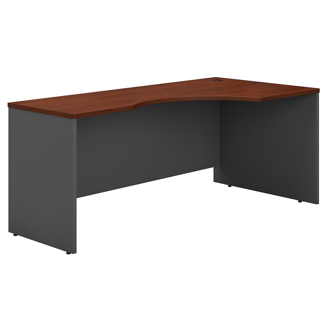 Bush Business Furniture Series C 72W Right Handed Corner Desk in Hansen Cherry, Large Computer Table for Home and Professional Office