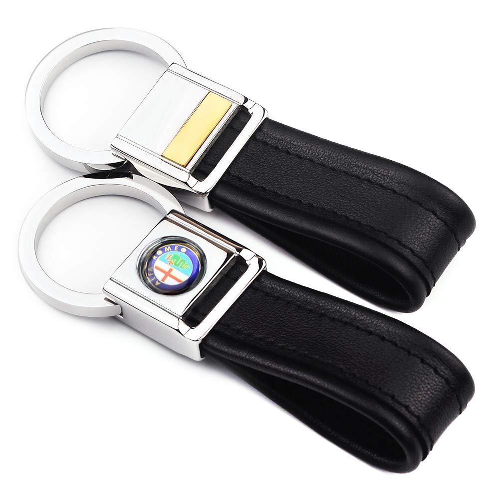 CadtealirStainless steel lanyard keychain and leather strap clips compatible with infiniti key fob