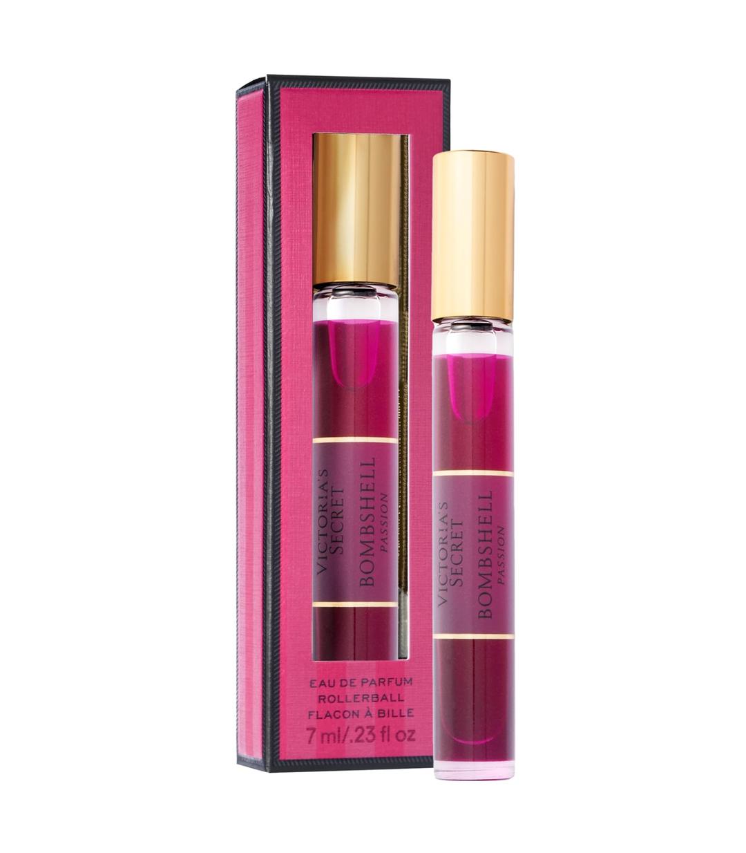 Victoria's SecretBombshell Passion Eau de Parfum Rollerball, Notes of Sparkling Cassis, Queen Peony & Fuchsia Rose, Travel Size Mini Perfumes for Women (0.23 oz)