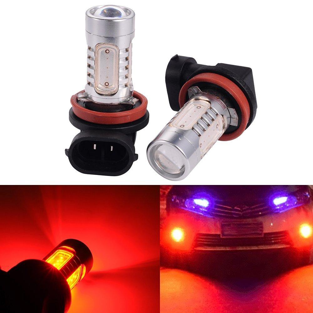 ATMOMO 2 PCS Car H8 H11 33-SMD LED Xenon Head Light Headlight Bulbs Lamp or Daytime Running Lights Lighting DRL 12V 7.5W - Red