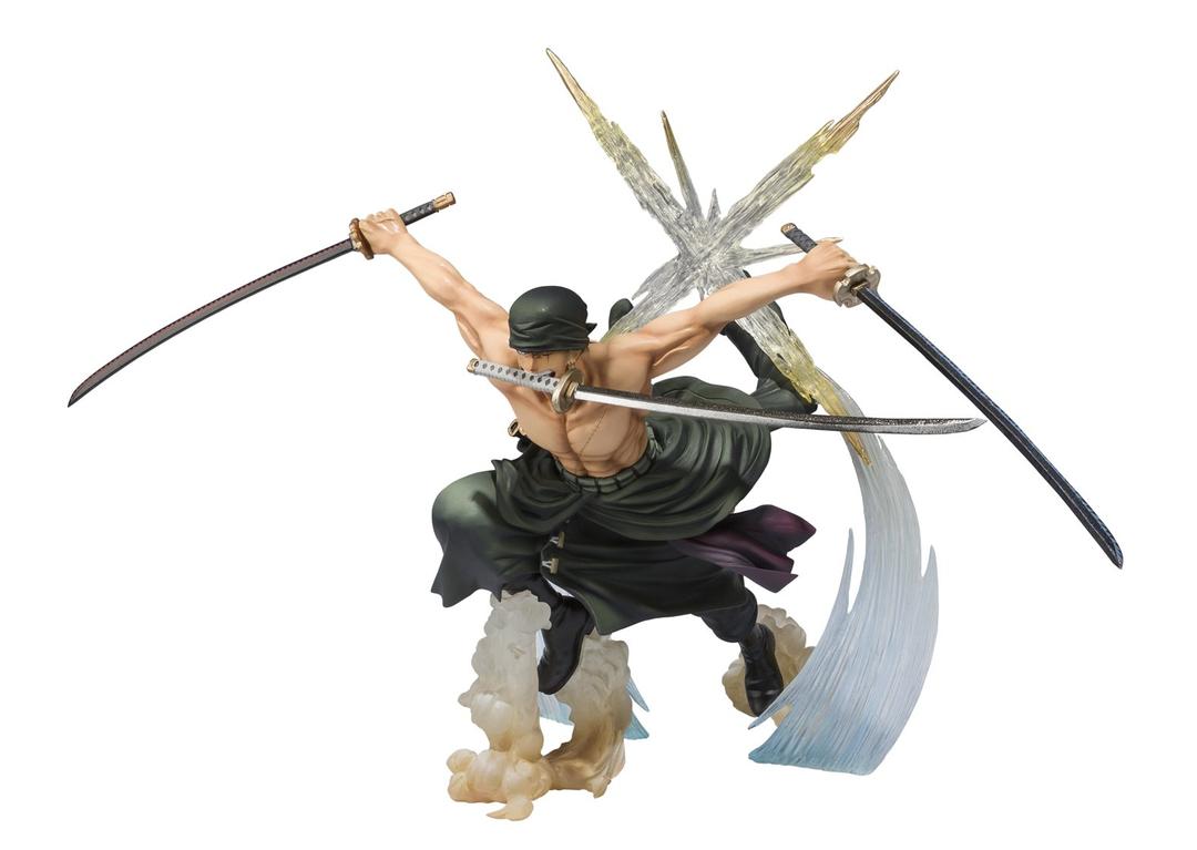 TAMASHII NATIONSBandai Figuarts Zero Roronoa Zoro Battle Version Rengoku Onigiri Action Figure