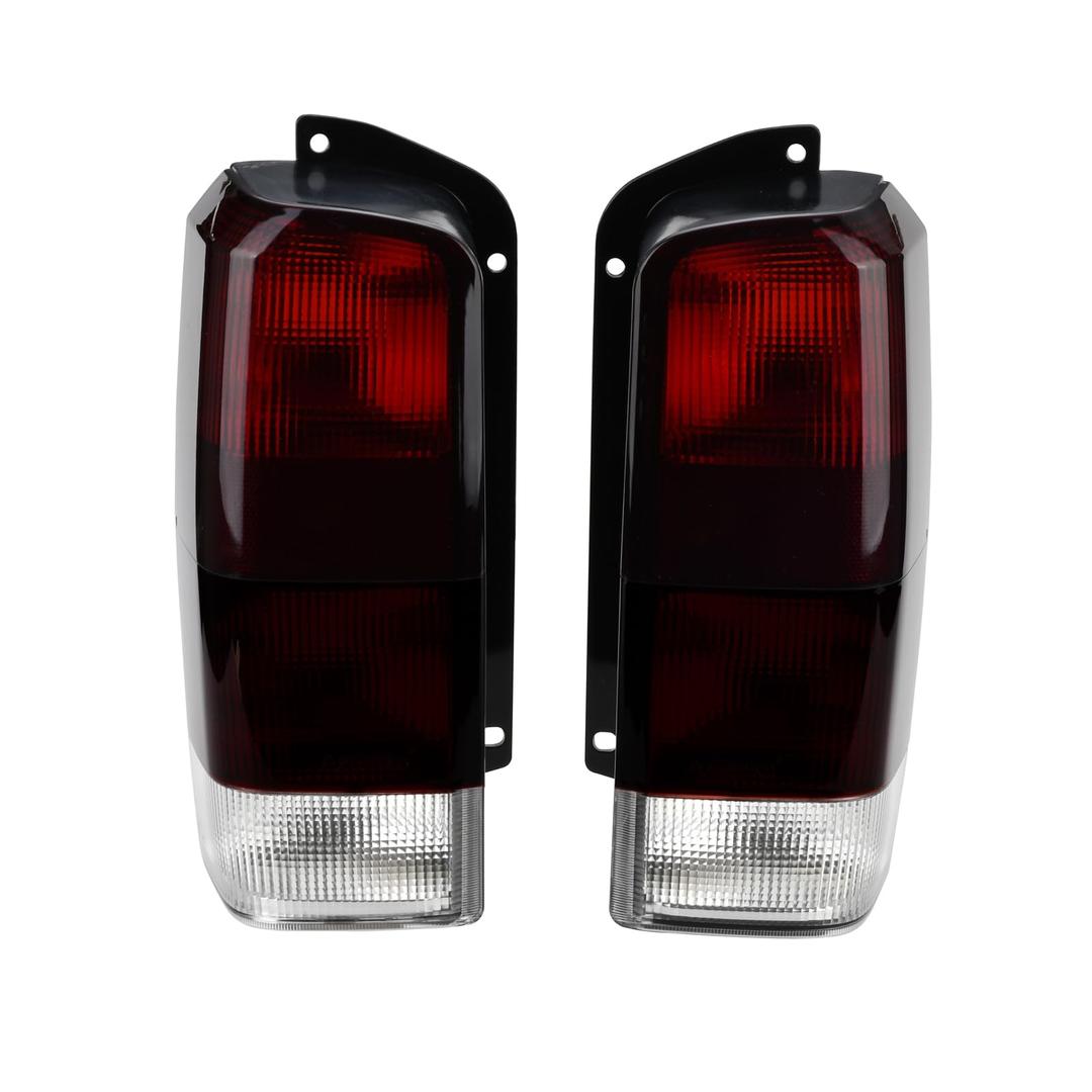 Fits for Jeep 97-01 XJ Tail Lights - Red/Smoked Lens Rear Tail Lamps Set (Left + Right) Compatible with 1997-2001 Cherokee XJ Chassis CH2800128 4897399AA