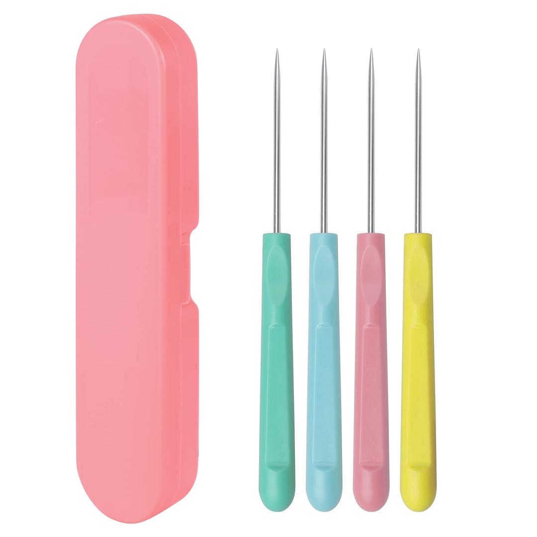 4Pcs 5.2 Inches Sugar Stir Needle, Cookie Scribe Needles Cake Decorating Needle Tool Cookie Decoration Supplies for Baking Lovers