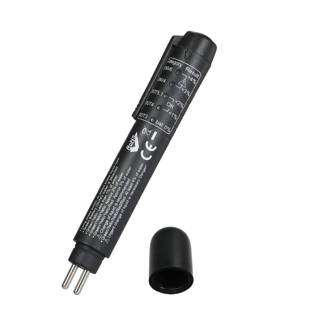 HEIMAOBrake detector,Brake Fluid Tester Pen Test DOT3 DOT4 DOT5.1 ENV6 ENV4 Brake Fluids with 5 LED Indicators