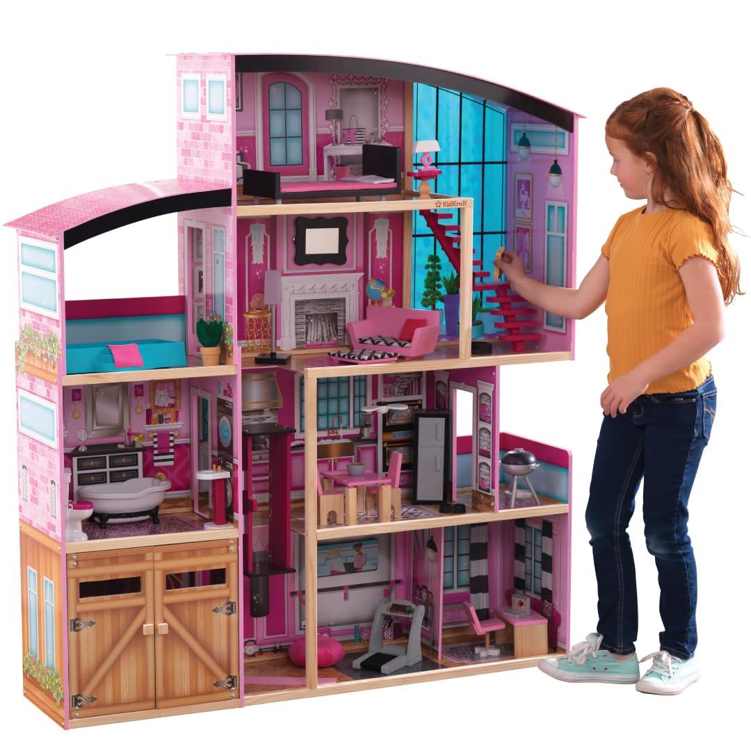 KidKraftWooden Dollhouse Shimmer Mansion for 12" Dolls