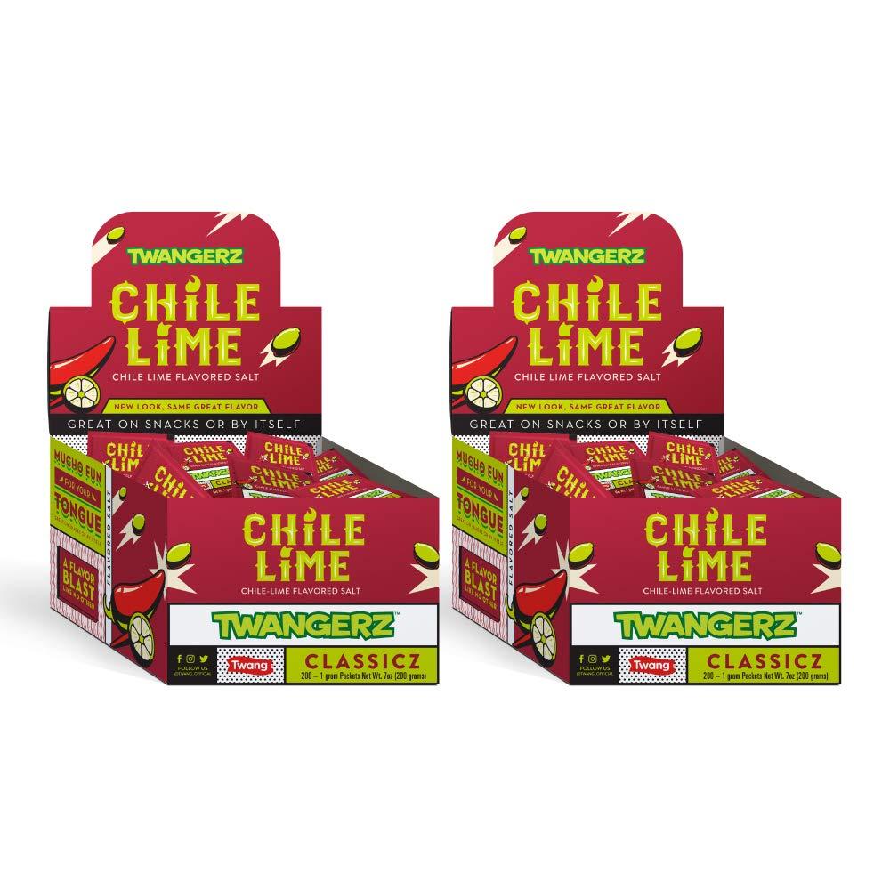 Twangerz Snack Topping, Chile Lime, 1 Gram Packets (Pack of 400)