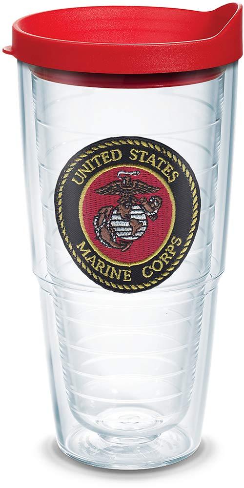 Tervis Marines Logo Made in USA Double Walled Insulated Tumbler Travel Cup Keeps Drinks Cold & Hot, 24oz, Classic