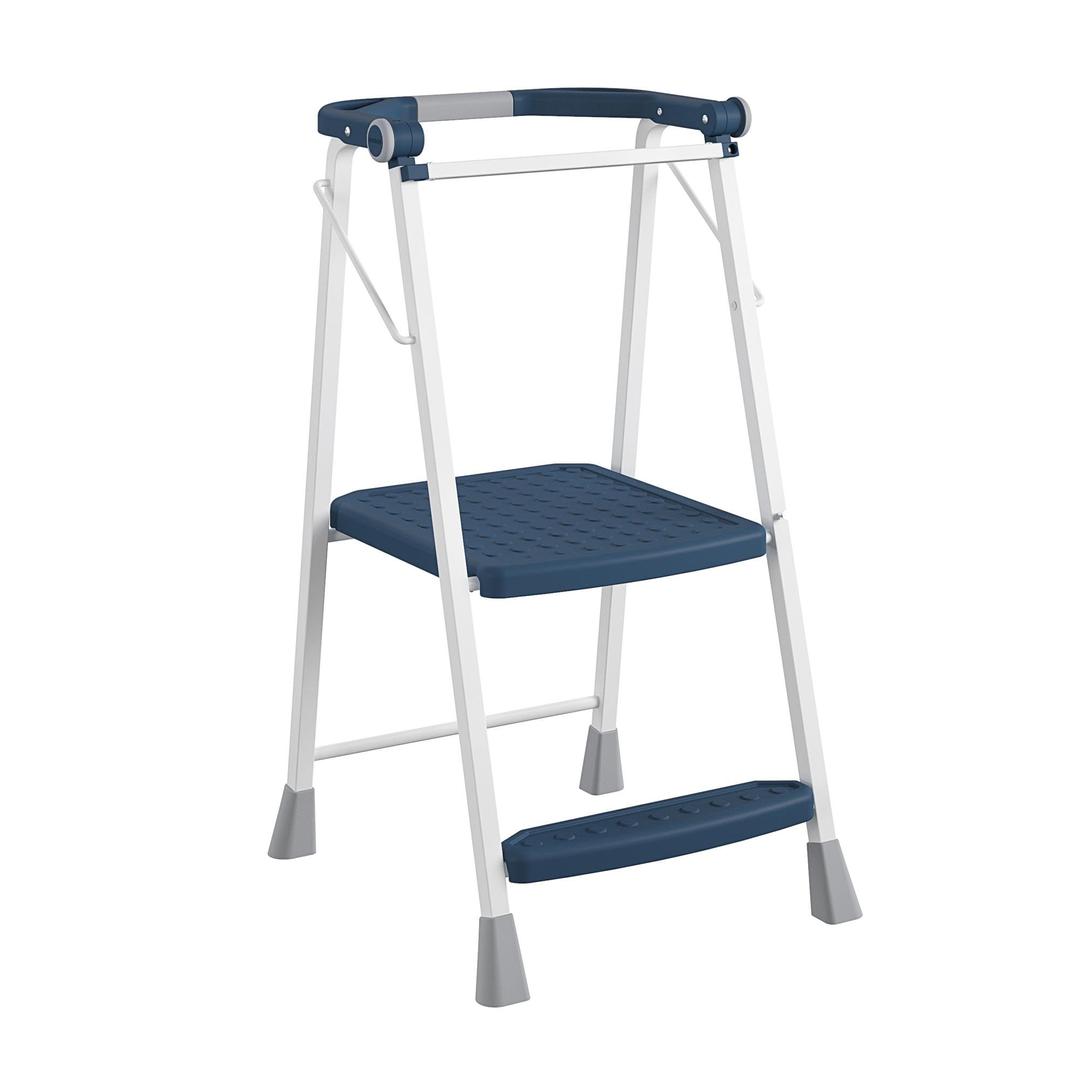 Cosco2-Step Kitchen Stepper™ Adult Folding Step Stool, Kids Folding Stepper, Navy